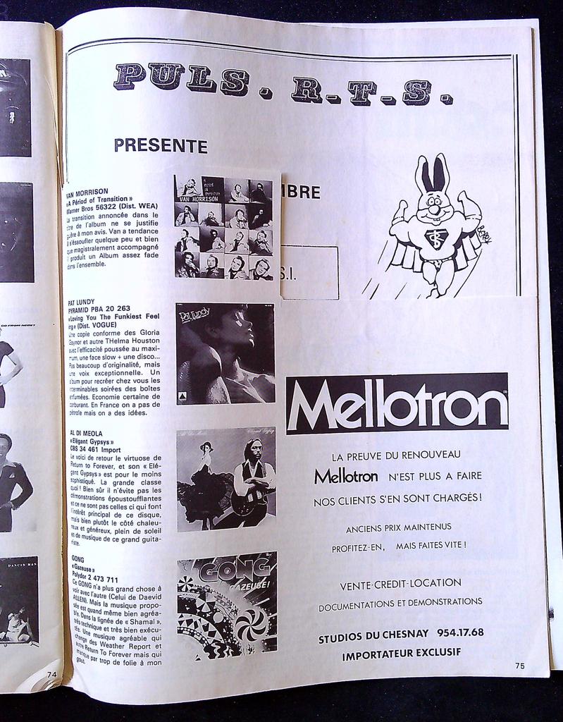 Magazine – Rock en Stock n°6 1977 – Musique – Yves Simon Marc Bolan