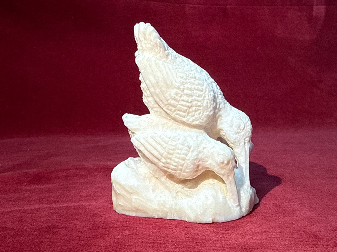 Statuette Oiseaux en Os Signé Lechat 2012