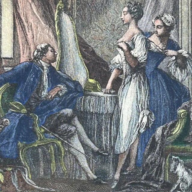 Tableau Gravure La Toilette Scène D' Intérieur