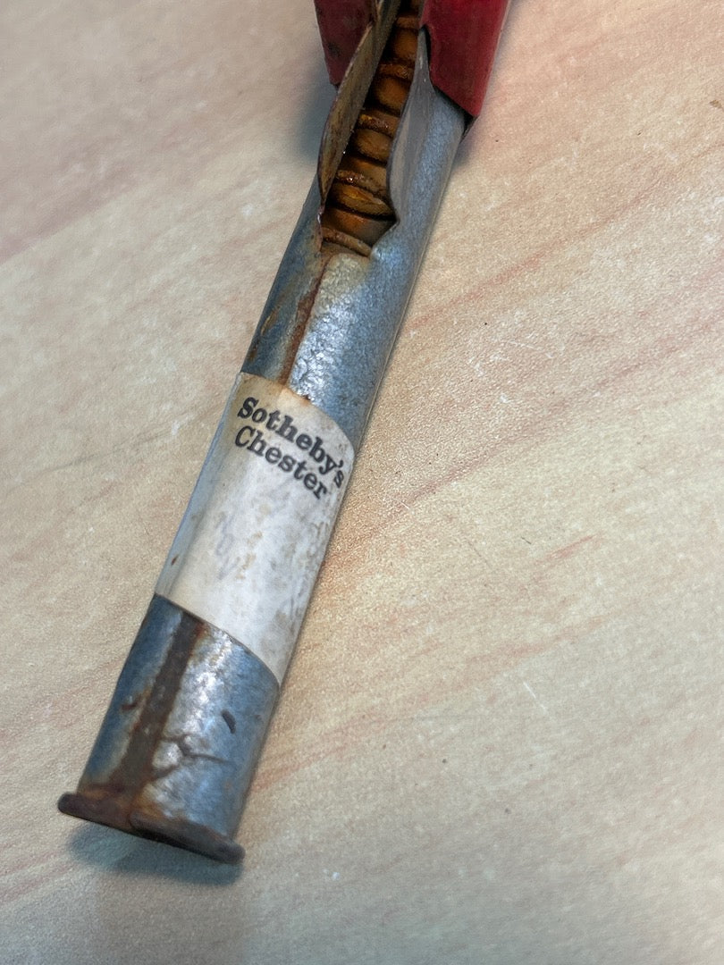 Pistolet En Tôle – Jouet Ancien – Collection – Métal Rouge