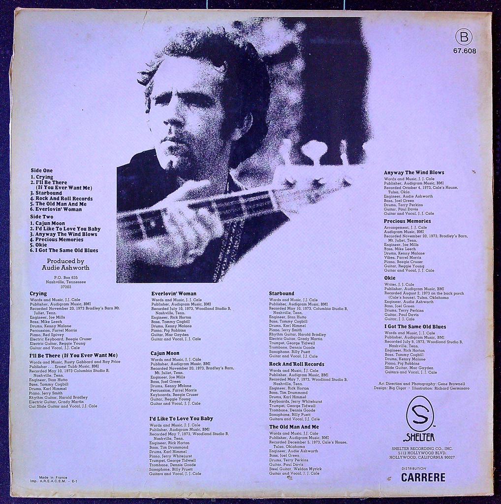 Vinyle Lp J.j. Cale Okie Carrere Shelter
