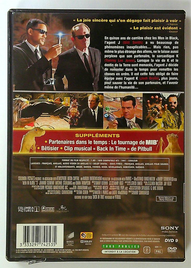 Dvd Men In Black 3 @will Smith Tommy Lee Jones