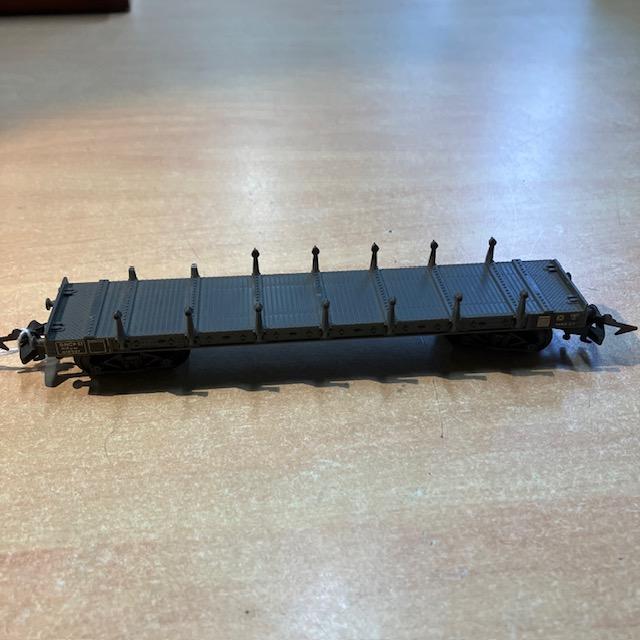 Wagon Plat Jouef Marchandises, Attelage A Croc, Marquage Sncf 4 Rryw 418521