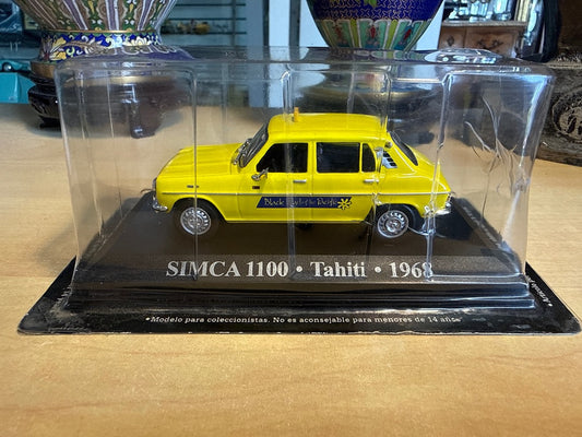 Voiture – Simca 1100 Altaya – Jouet – Taxi jaune Tahiti