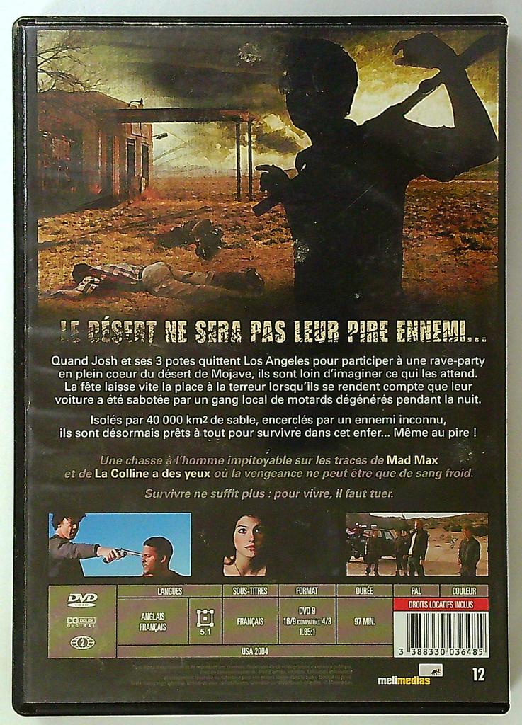 Dvd Death Valley film Thriller Horreur