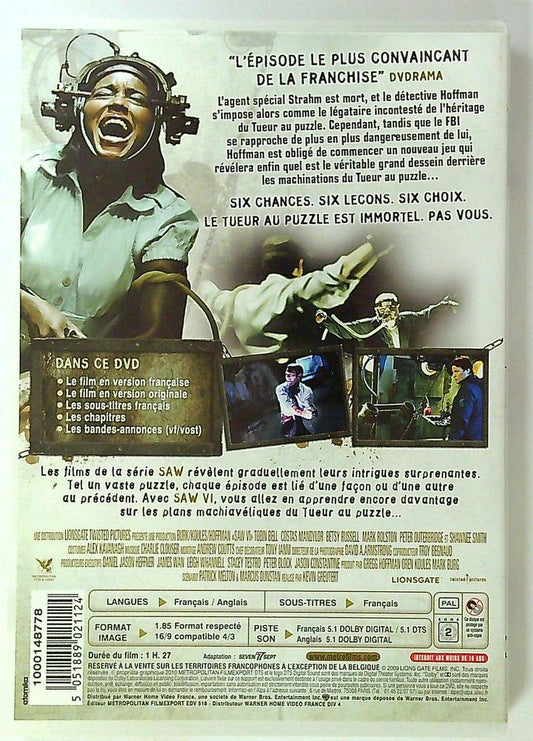 dvd Saw Vi Film Horreur Metropolitan Lionsgate