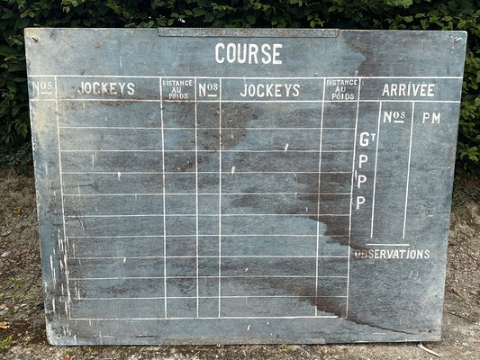 Panneau d'affichage – Course de Jockeys – Décoration – Vintage Pmu