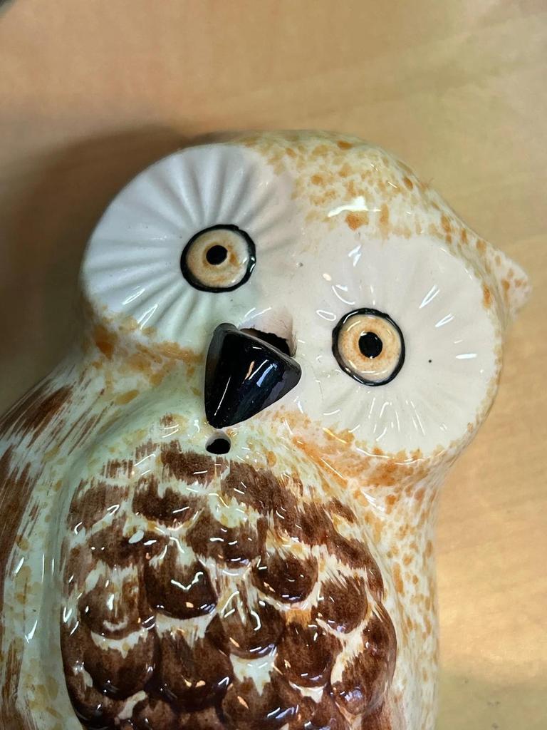 Distributeur murale de ficelle en porcelaine Chouette / Hibou