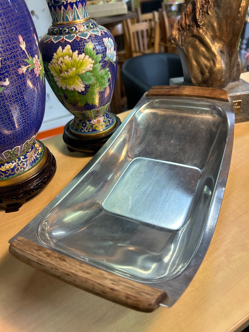 Plat de service – Lundtofte – Art de la table – Inox et teck