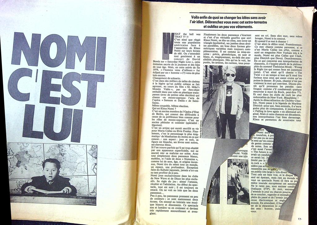 Magazine – Gig n°11 Octobre 1981 – Musique – Klaus Nomi Grace Jones