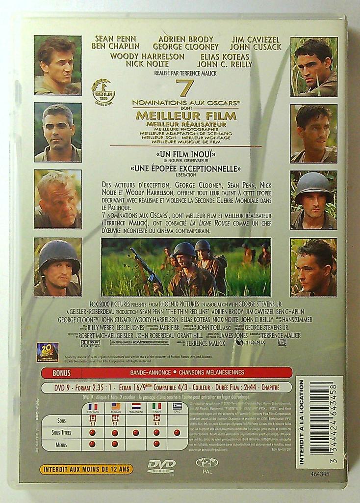 Dvd La Ligne Rouge - Terrence Malick