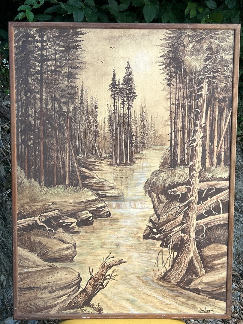 Tableau – Dufresne – Art – Paysage de forêt