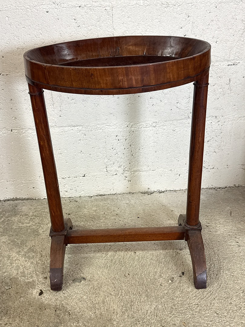 Table d'appoint ovale bois vintage – Meuble ancien