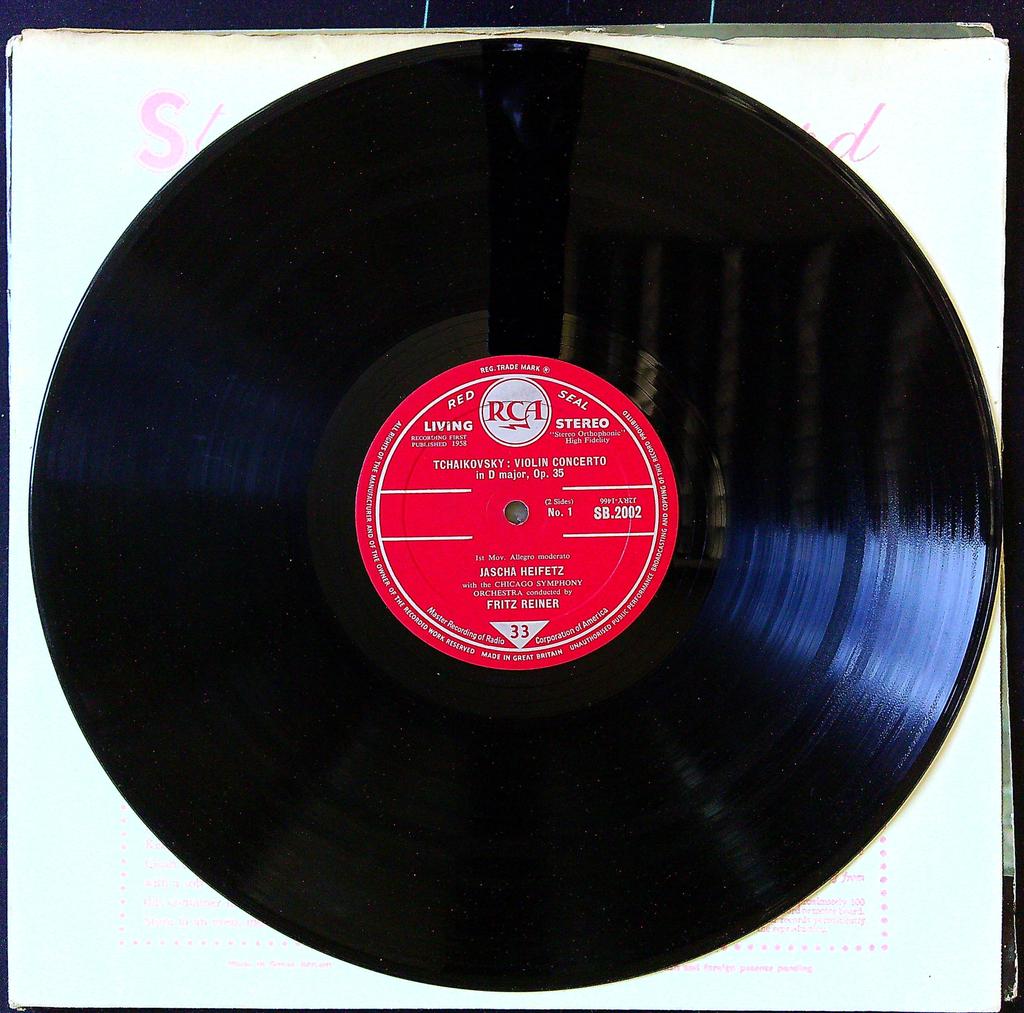 Disque vinyle – Rca Sb-2002 – Musique – Tchaikovsky Heifetz