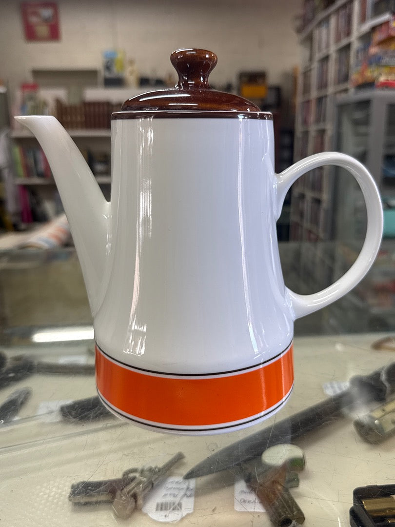 Cafetière – Melitta – Vaisselle – Vintage orange et blanche