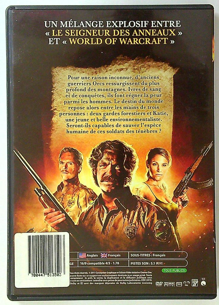 Dvd Orcs - Film Fantastique et Action