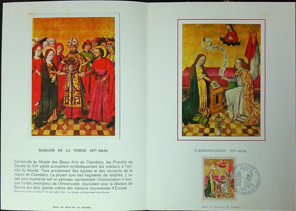 Primitif De Savoie Xv ème Siècle Enveloppe Dépliant Timbre 1er jour Encart Fdc Yvert et Tellier