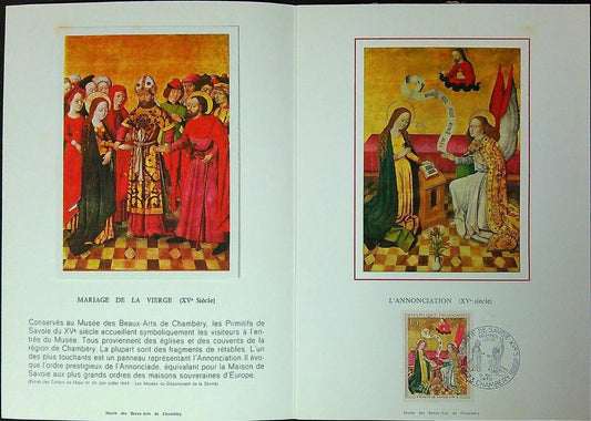 Primitif De Savoie Xv ème Siècle Enveloppe Dépliant Timbre 1er jour Encart Fdc Yvert et Tellier