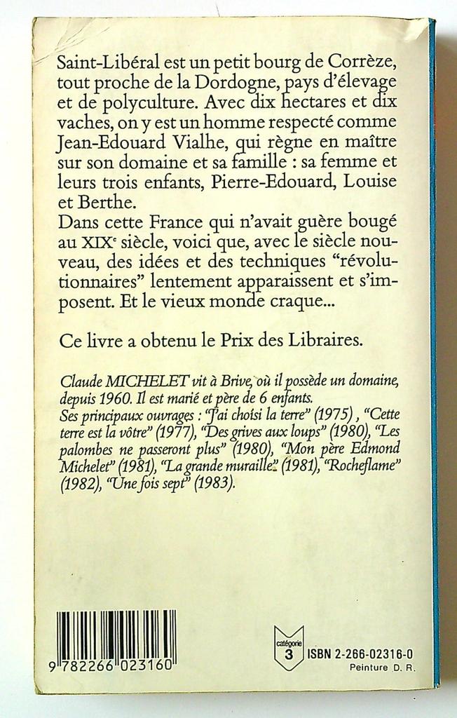 Livre Des grives aux loups Claude Michelet Presses Pocket