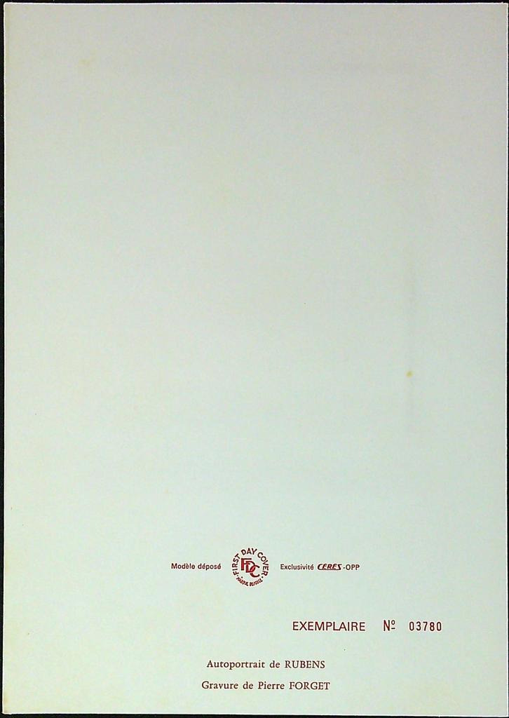 Pierre Paul Ribens Enveloppe Dépliant Timbre 1er jour Encart Fdc Yvert et Tellier