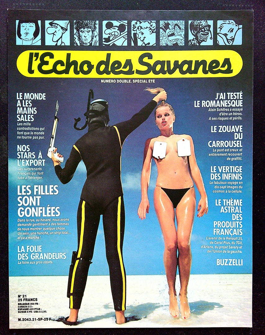Affiche de Kiosque Plv Promo l'echo des Savanes n°21 Spécial Été Bd magazine