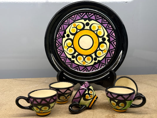 Service – St Jean de Bretagne – Tasses – Céramique colorée