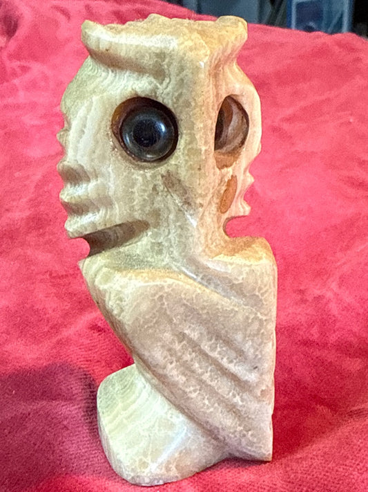 Chouette en Onyx – Vintage – Décoration – Figurine sculptée