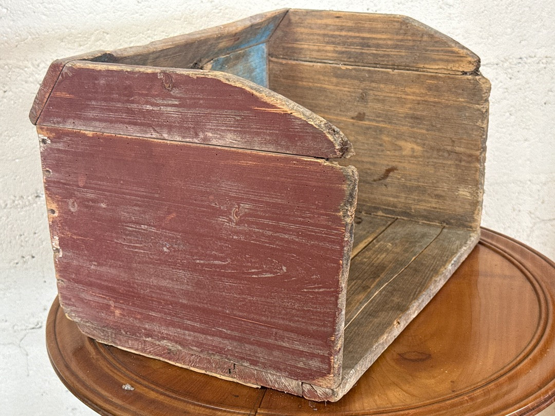 Caisse bois ancienne – Bac rangement vintage