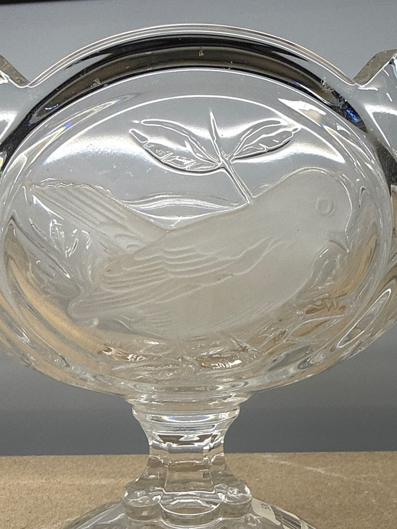 Coupe sur pied – Walther Glas – Vaisselle – Oiseaux dépolis verre