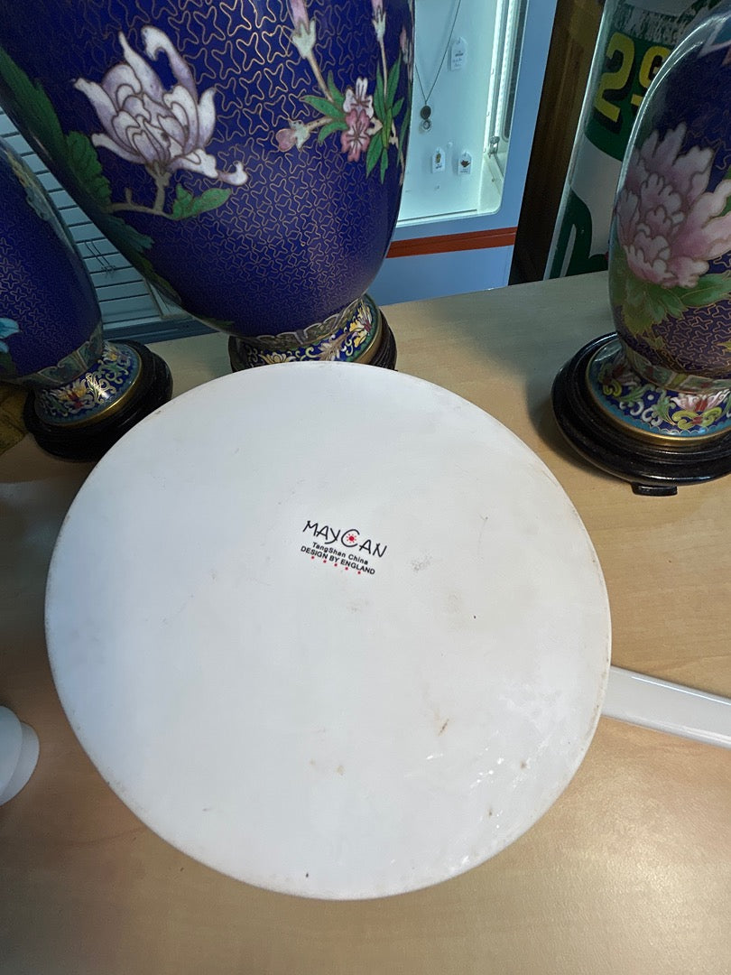 Théière Maycan et 2 tasses porcelaine poissons