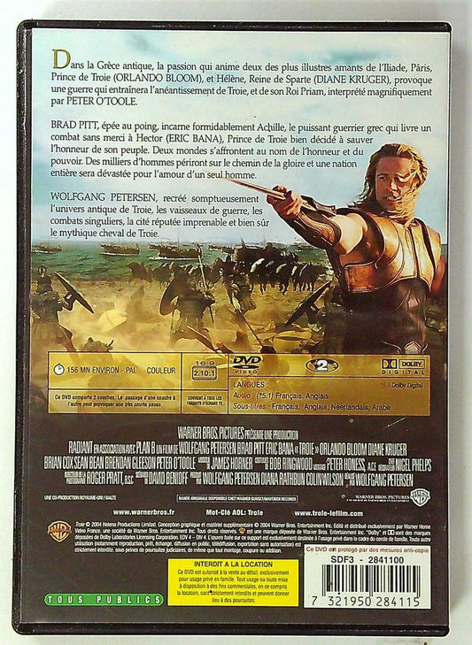 Dvd film Troie Wolfgang Petersen Brad Pitt