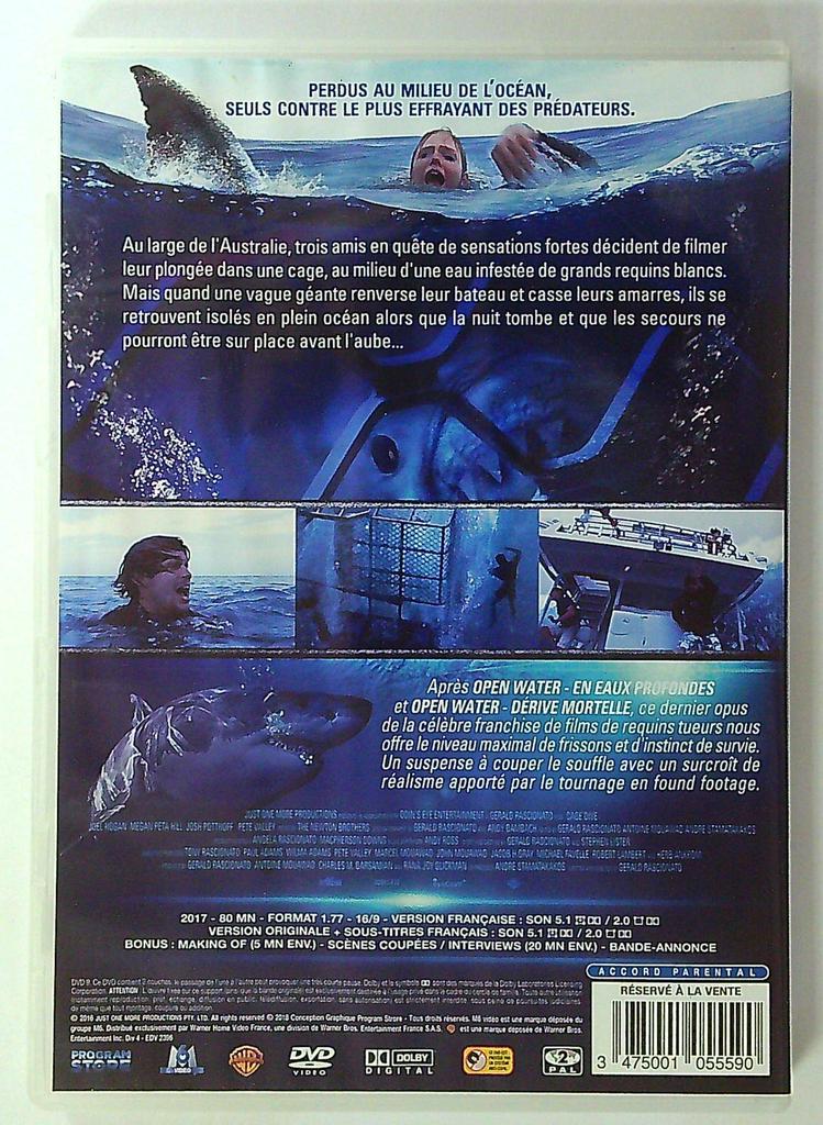 Dvd Open Water 3 Les abîmes de la terreur