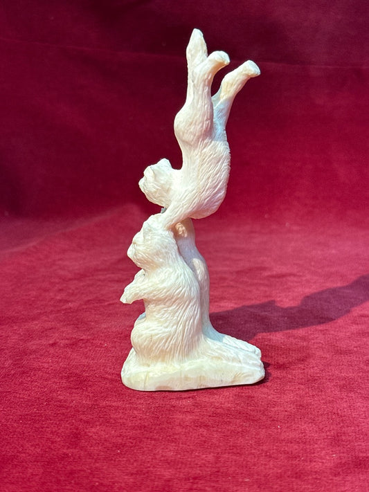 Figurine sculpture Os chats empâtes signée Lechat