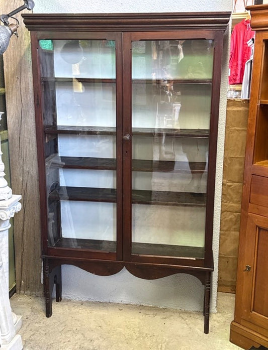 Vitrine – Vintage – Mobilier – Bois sombre vitrée