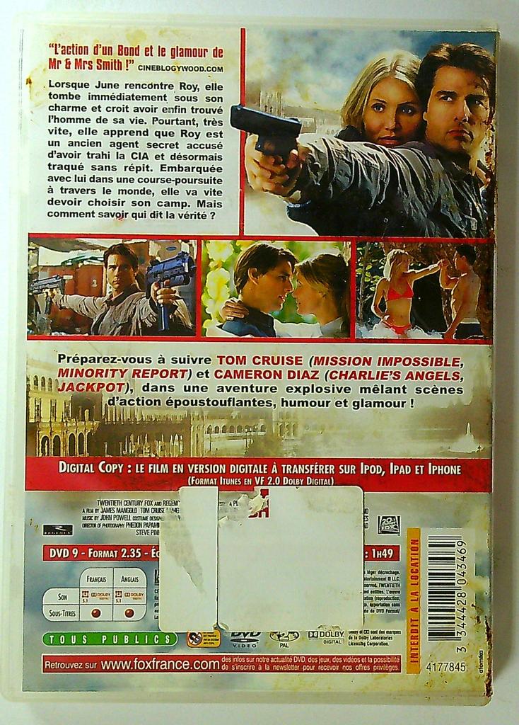 Dvd Night and Day Version Longue Tom Cruise Cameron Diaz