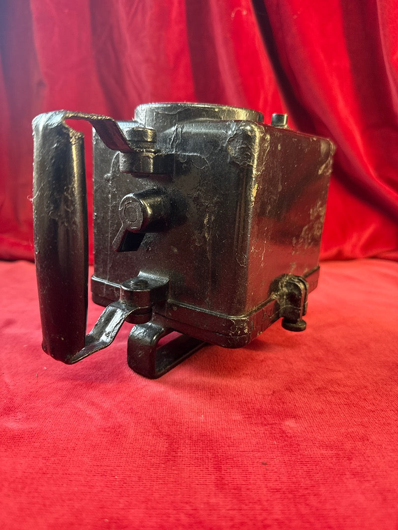 Lampe torche ancienne modele depose metal noir