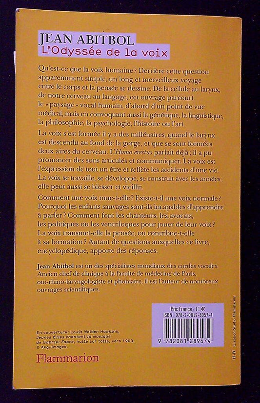 Livre – Jean Abitbol – Non-fiction – L'odyssée de la voix