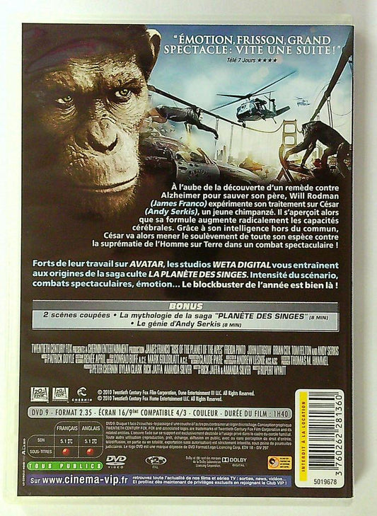 Dvd La Planète des Singes : Les Origines