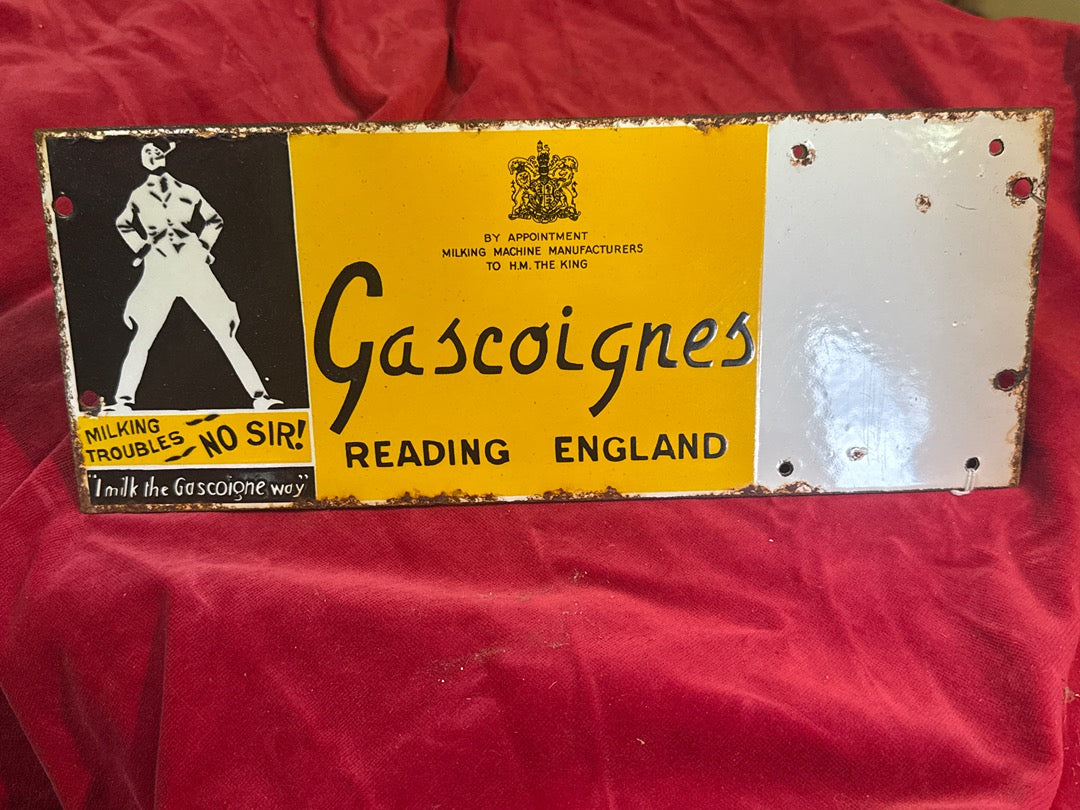 Plaque émaillée Gascoignes – Enseigne – Vintage