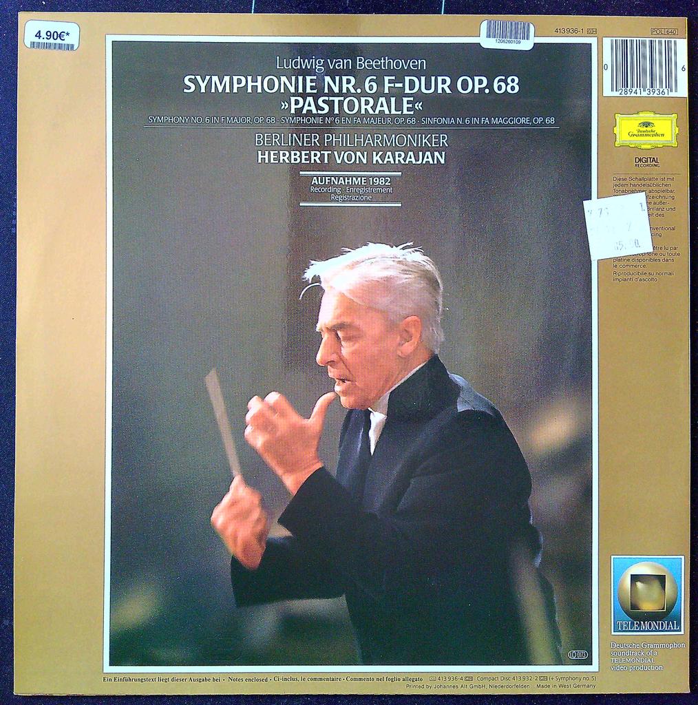 Disque vinyle – Beethoven Karajan – Musique classique – Symphonie Pastorale