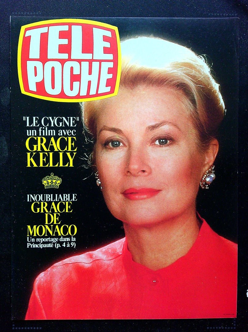 Affiche de Kiosque Plv Promo Magazine Télé Poche Grace de Monaco Le Cygne