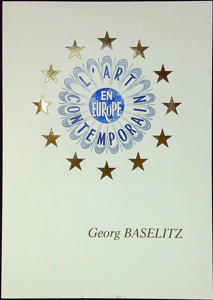 Georg Baselitz Art Contemporain Enveloppe Dépliant Timbre 1er jour Encart Fdc Yvert et Tellier