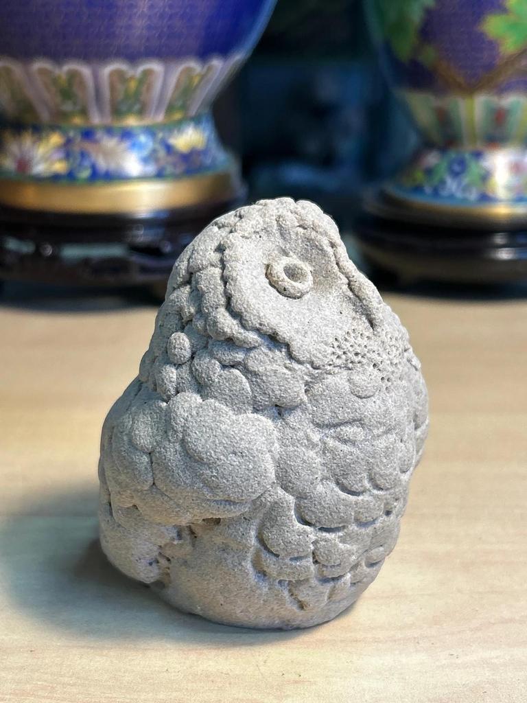 Statuette sculpté Chouette / Hibou en pierre