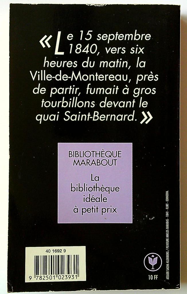 L'éducation sentimentale Gustave Flaubert Marabout