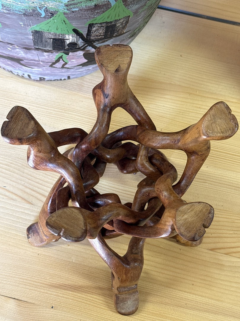 Support En Bois Sculpté – Artisanat – Décoration – Têtes de chameau