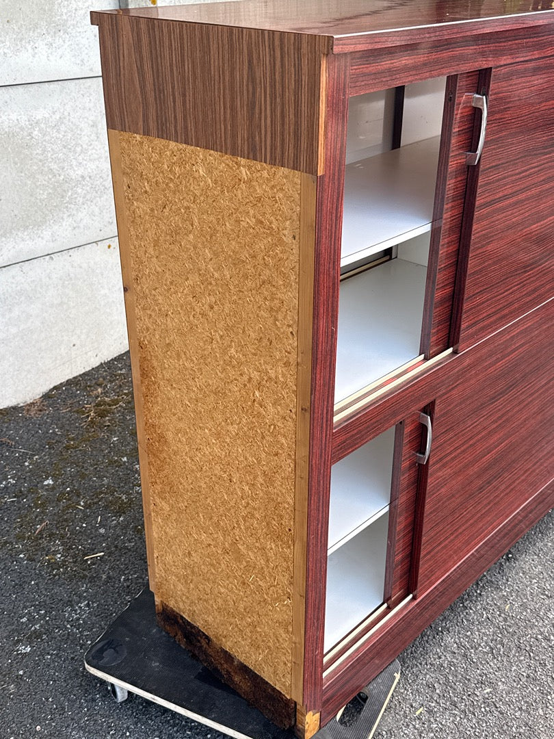 Meuble de rangement – Vintage – Organiseur – Portes coulissantes bois