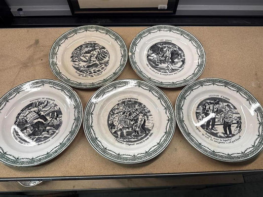 Assiettes vertes – Hb & Cie – Vaisselle – Lot de 5