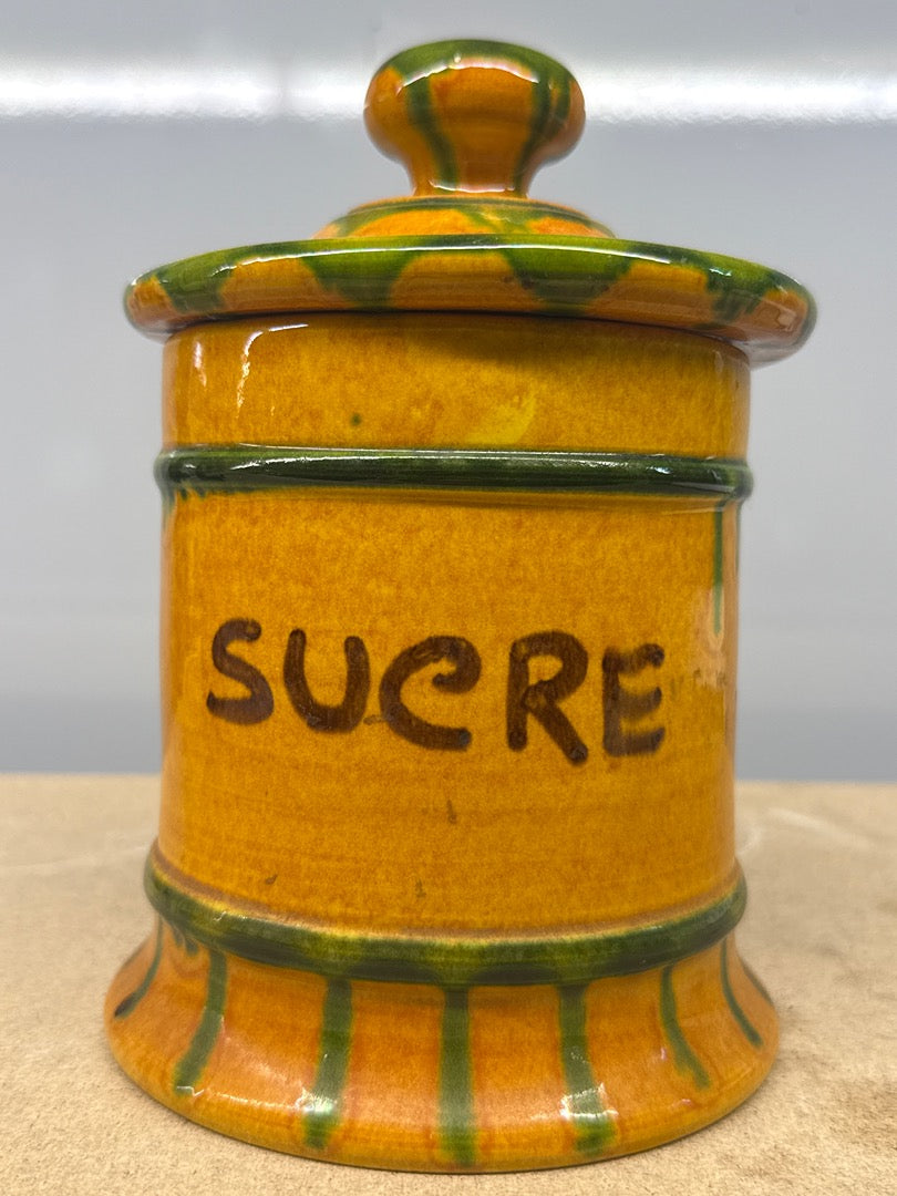 Pot à sucre Italica Ars Cuisine Céramique vintage jaune vert
