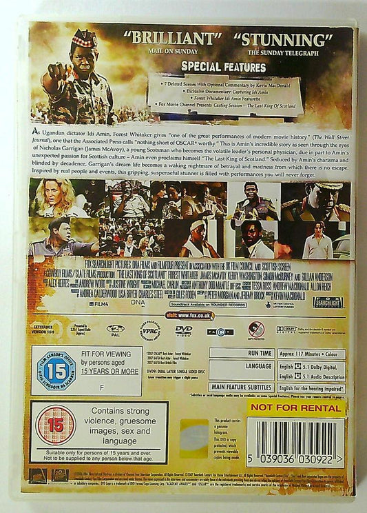 Dvd Le Dernier Roi d'écosse Forest Whitaker James Mcavoy