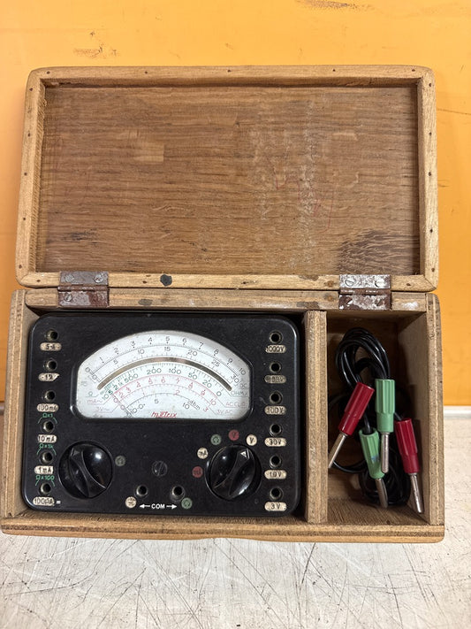 Multimètre – Metrix – Électronique – vintage avec boîte bois